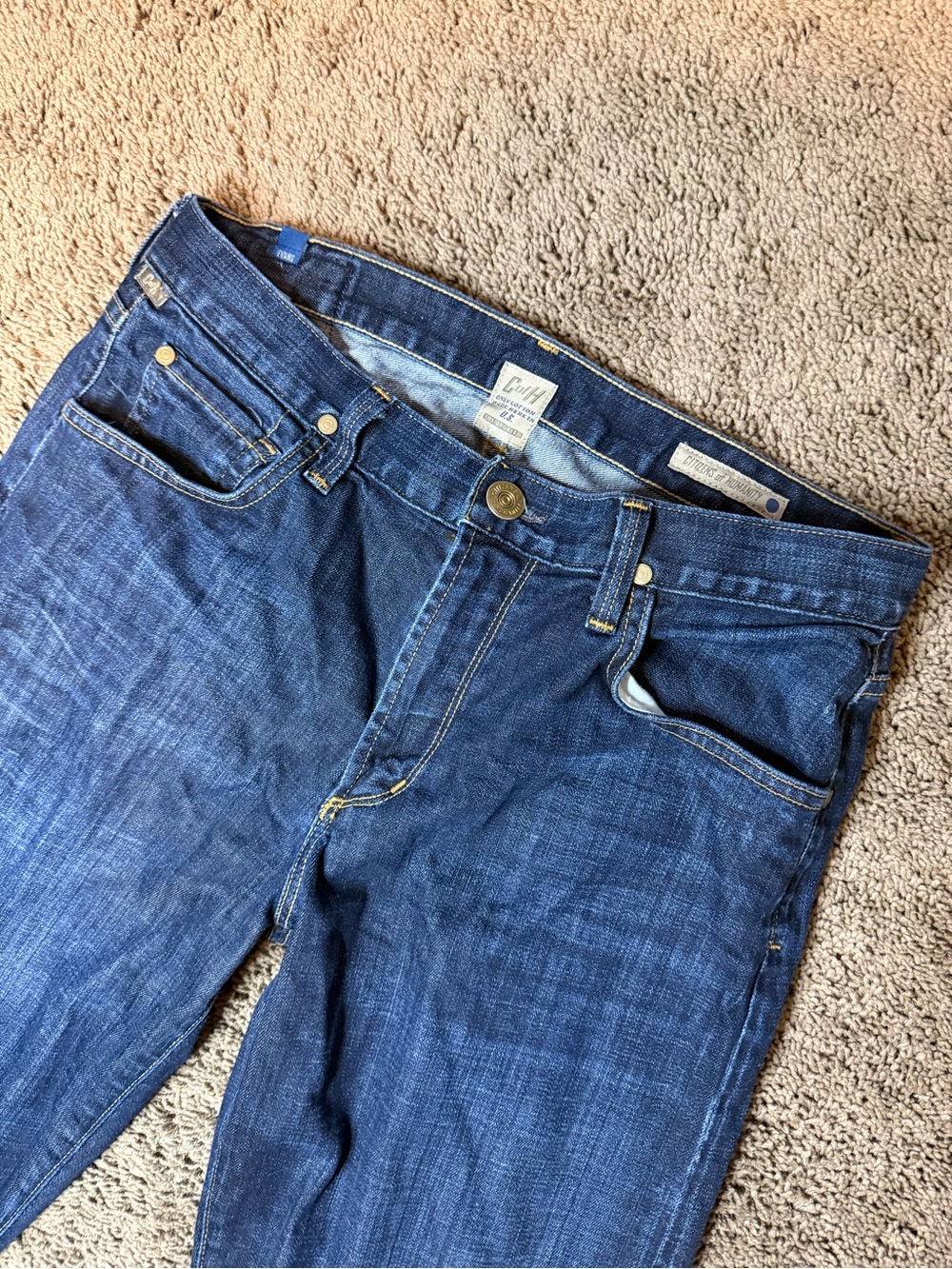 Citizens of humanity Evans cut denim jeans waist 33 cotton USA